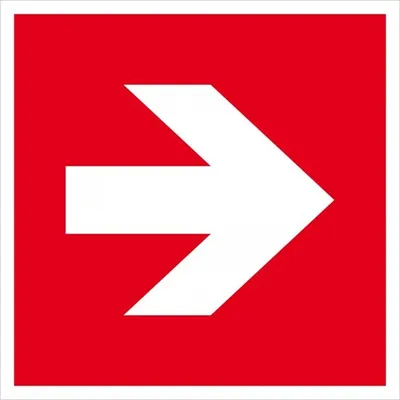 Produktbild von Dreifke® Schild I Brandschutzzeichen Richtungsangabe, Kunststoff, 200x200mm, ...