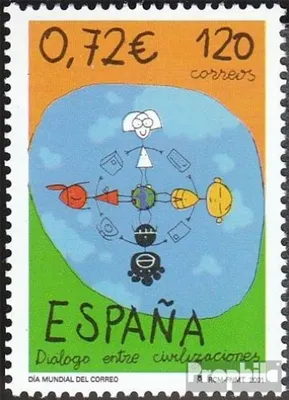 Produktbild von Briefmarken Spanien 2001 Mi 3654 (kompl.Ausg.) postfrisch Weltposttag