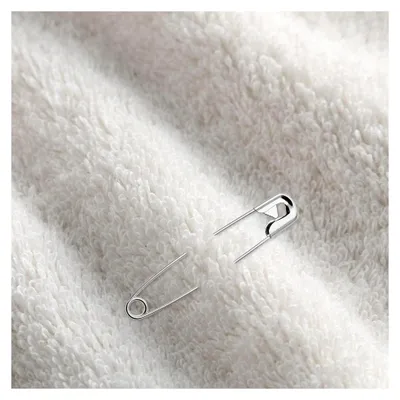 Produktbild von 60 Stück Sicherheitsnadeln, 45 mm, rostbeständig, vernickelter Stahl, silber, für DIY und Nähen