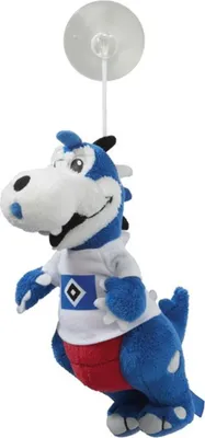 Produktbild von HAMBURGER SV HSV Plüschdino 15 cm mit Sauger blau weiss -