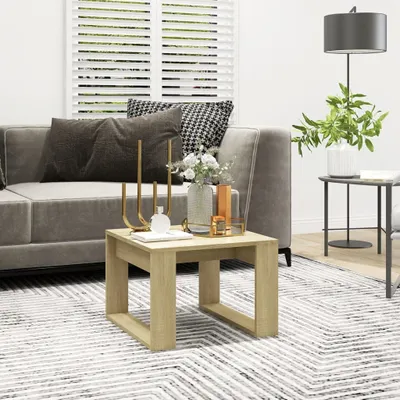Produktbild von "Rabatt" Beistelltisch modern - Holztisch - Einfache Montage - Sonoma-Eiche 50x50x35 cm Holzwerkstoff - Kaffeetisch CC20826