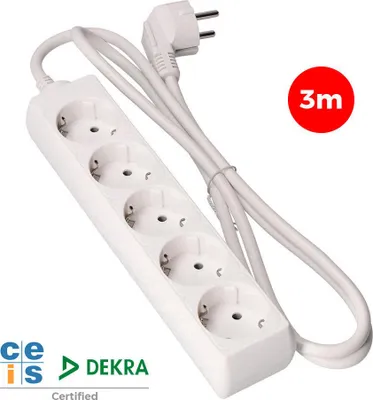 Image de Multi-prise Edm 5 Schuko 3m Alimentation Polyvalente Et Sécurisée - Edm