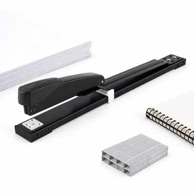 Produktbild von Langarmhefter bis 50 Blatt, 25–317 mm einstellbare Einlegetiefe, für A3-Broschüren, Magazine und Prüfungsbögen, für 246- und 266-Klammern