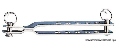 Obrázek produktu pro Ocelový závěs VA, dvojitý 120x6 mm, 1 kus