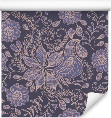 Produktbild von 10m VLIES TAPETE Rolle Vügel Blumen Blätter Ornamente XXL