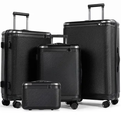 Produktbild von Koffer – Hartschalenkoffer – Koffer-Set – Schwarz – 4-teiliges Set