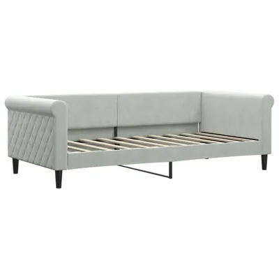 Immagine prodotto di vidaXL Letto da giorno grigio chiaro 90x190 cm in velluto