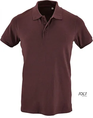 Produktbild von SOLs 01708 | Herren Phoenix Polo / Gekämmte, ringgesponnene Baumwolle - Farbe: Heather Oxblood - Größe: S