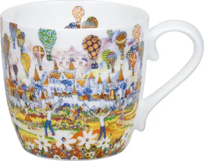 Produktbild von KÖNITZ 1120572994 Becher Hot Air Balloon by Portchie 425 ml aus Bone China Porzellan