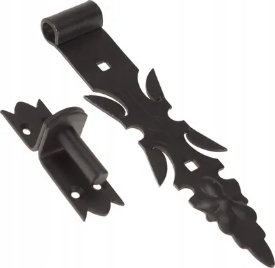 Produktbild von Türgriff Türbeschlag Haustürgriff FEINZ - Zawias pasowy 300mm - Schwarz - Robustes Design - Ideal für dekorative Türen