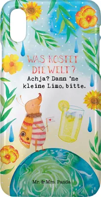 Produktbild von Mr. & Mrs. Panda Iphone XR Handyhülle Nachtfalter Welt - Gelb Pastell - Geschenk, Lustige Sprüche, Premium Kunststoff, Handy Case