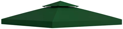 Image de Toile de remplacement pour pergola de jardin, dimensions 3 x 3 mètres - Imperméable - Polyester - Vert
