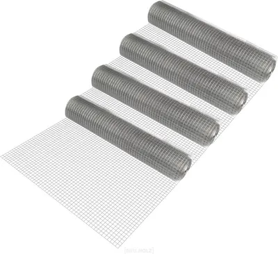 Produktbild von [pro.tec] 4x Rollen Drahtgitter (4-Eck)(1m x 25m)(verzinkt) Schweißgitter Volierendraht Maschendraht Zaun