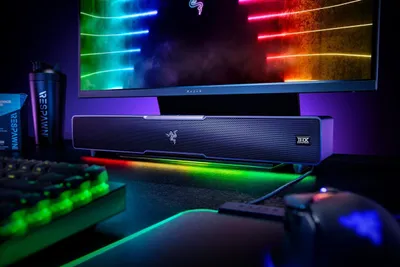 Produktbild von Razer Leviathan V2 - PC-Gaming-Soundbar (mit Dolby 5.1 Surround Sound, leistungsstarkem Subwoofer für Tiefe Bässe, ideal für Gaming, Filme und Musik) Schwarz
