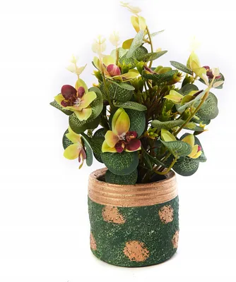 Produktbild von Künstliche Pflanze im Topf 23cm Deko Blume Pflegeleicht Büro Wohnzimmer Realistisch