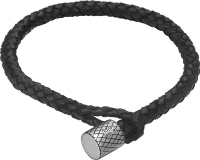 Produktbild von JOOP! JPBR10669A215 Leder-Armband JP-M Woven Edelstahl 21,5 cm