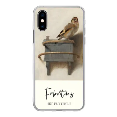 Produktbild von MuchoWow® Handyhülle Schutzhülle Hülle für iPhone X Alte Meister - Der Stieglitz - Fabritius Silikon Softcase Handy Hülle - Handyhülle