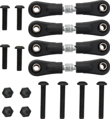 Produktbild von 4pcs Lenkstange Stange Set Black Metall für 1 \ 10 RC Flat Carersäurezubehör (4250 mm)