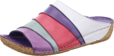 Produktbild von Gemini Damen Pantolette Sandale Clog Leder Keilabsatz 032082-02, Größe:38 EU, Farbe:Lila