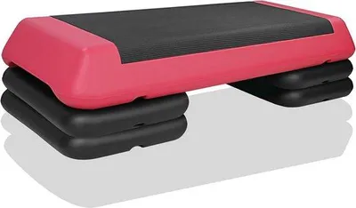 Productafbeelding van Verstelbare Aerobic Stepper Workout met 4 Risers - Fitness Oefen Platform