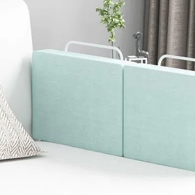 Produktbild von Bettschutzgitter für Babybetten, weich und verstellbar, geeignet für Kleinkinder (grün)