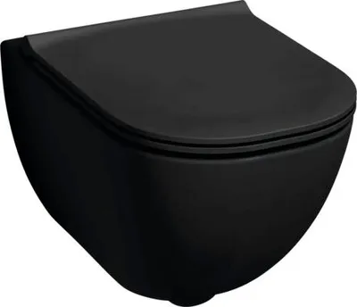 Immagine prodotto di Set per WC sospeso Jika MIO-N senza anello di scarico nero opaco H8217147160001