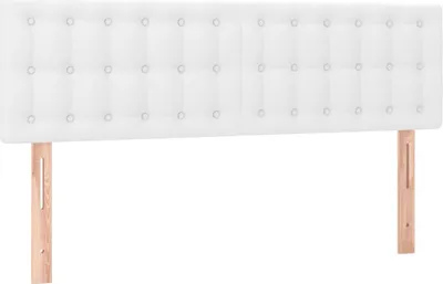Obrázok produktu pre vidaXL Čelá postele, biele, 144 x 5 x 78/88 cm, umelá koža