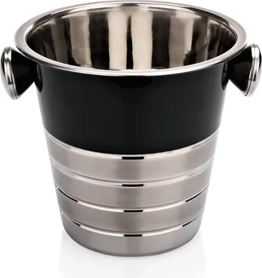 Produktbild von 5x Flaschenkühler 4,5 l pulverbeschichtet, schwarz, Chromnickelstahl