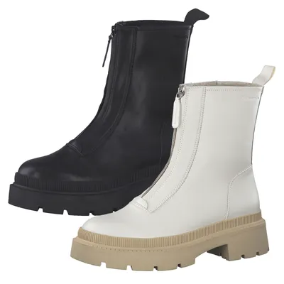 Produktbild von Tamaris Damen Stiefelette Plateausohle Reißverschluss vorne 1-25406-29, Größe:37 EU, Farbe:Schwarz