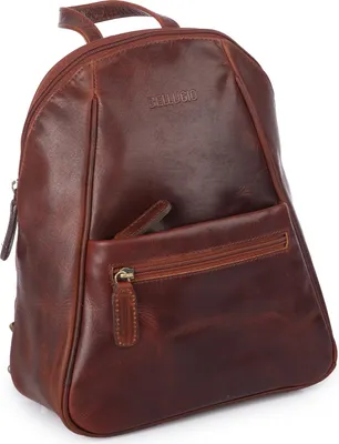 Obrázek produktu pro Dámský batoh Bellugio Leather z přírodní kůže v elegantní městské hnědé barvě