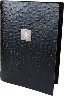 Produktbild von 1x Speisekarte "FASHION" schwarz Strauß A5