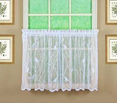 Obrázek produktu pro Závěs "Today's Curtain", krajkový, průsvitný, bílý, výška 142,2 cm, šířka 61 cm