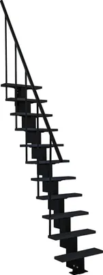 Produktbild von Minka Mittelholmtreppe Happy 24 - 275cm Geschosshöhe Schwarz