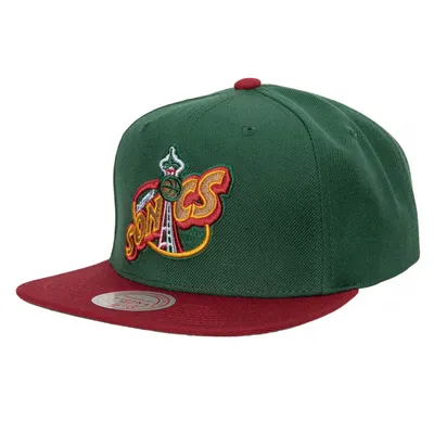 Produktbild von Mitchell & Ness Snapback Cap NBA Team 2 Tone 2.0 Seattle Supersonics green/red
