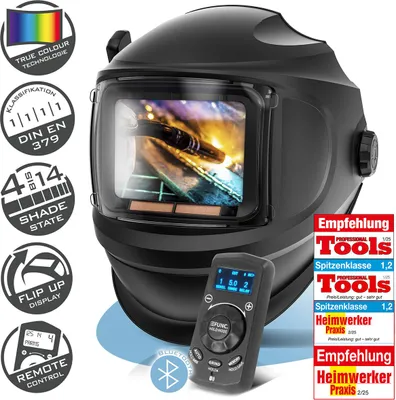 Produktbild von STAHLWERK Automatik-Schweißhelm 3-in-1 MASTER – Schweißerhelm mit True-Colour, autom. Abdunkelung DIN 4-14, optische Klasse 1/1/1/1, Jobspeicher