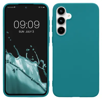 Produktbild von kwmobile Handyhülle für Samsung Galaxy A35 Hülle - TPU Case - Kabelloses Laden - Schutzhülle Cover in Petrol matt