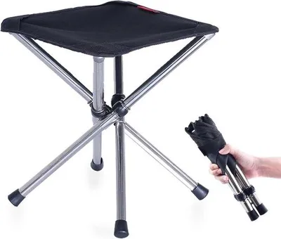 Produktbild von Faltbare Campingklappe, leicht, schwarz, tragbar