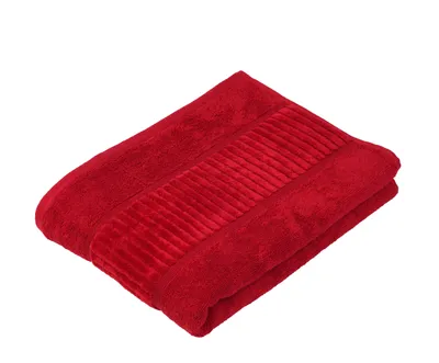 Produktbild von GÖZZE BIO Frottier Duschtuch weiches hautfreundliches saugstarkes Duschtuch aus Baumwolle Rot 70 x 140 cm