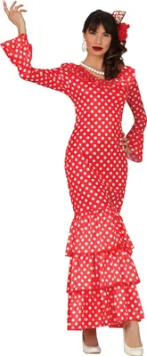 Produktbild von Flamenco Tänzerin Kostüm für Damen, Größe:L