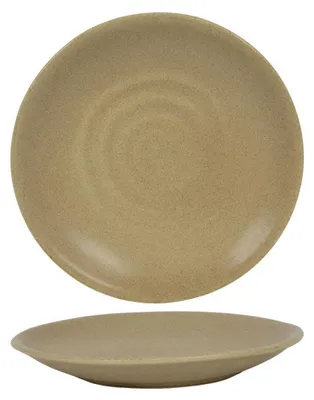 Imagen del producto de Bandeja de arcilla color beige, diámetro 21,7 cm, juego de 6 unidades