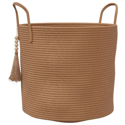 Image de Panier de rangement marron Ø40x35 cm coton