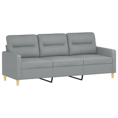 Immagine prodotto di vidaXL divano a 3 posti grigio chiaro 180 cm in tessuto