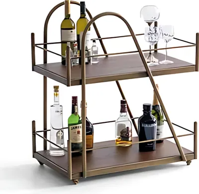 Immagine prodotto di Carrello bar compatto Ripiani ideali per i carrelli da cucina e da bar
