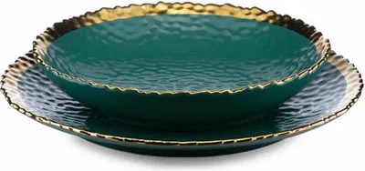 Obrázok produktu pre Sada 2 tanierov Kati Green Gold - malé