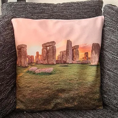 Obrázek produktu pro Povlak na polštář Anglie – Ruiny Stonehenge – 45 cm x 45 cm