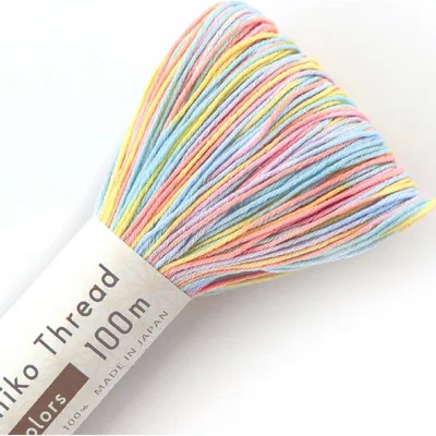 Immagine prodotto di Filo da ricamo Sashiko Olympus, cotone, torsione fitta, colore 305, multicolore, circa 100 metri, prodotto in Giappone