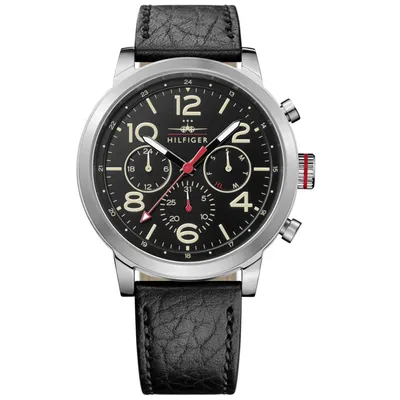 Produktbild von Tommy Hilfiger 1791232 Herrenuhr silber schwarz 46mm 5ATM
