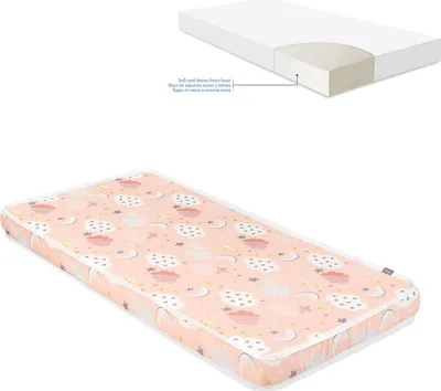 Produktbild von Kikkaboo Babybett Matratze Fantasia 140 x 70 cm Reißverschluss, Baumwollbezug orange