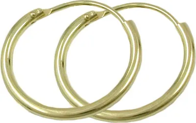 Produktbild von Ohrringe Creolen Creole 15mm 375 Gold Gelbgold glänzend Damen Goldcreolen
