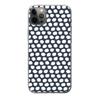 Produktbild von MuchoWow® Handyhülle Schutzhülle Hülle für iPhone 13 Pro Max Tupfen - Muster - Weiß Silikon Softcase Handy Hülle - Mobiltelefon